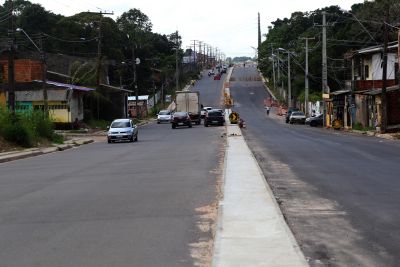notícia: Obras na rua Yamada e rodovia do Tapanã já beneficiam a população