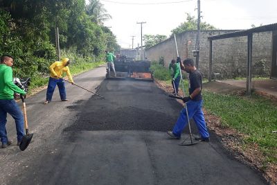 notícia: Setran constrói e pavimenta 20 Km da PA-159, em Breves, no Marajó