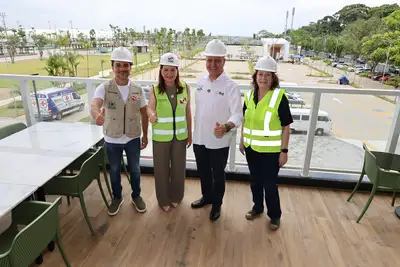 galeria: Ministro Rui Costa visita obras do parque da cidade 