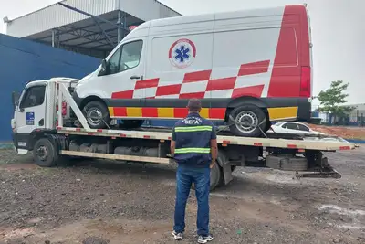 notícia: Secretaria de Estado da Fazenda (Sefa) apreende ambulância em Marabá 