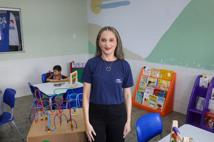 Núbia Cavalcante - diretora da creche <div class='credito_fotos'>Foto: Bruno Cecim / Ag. Pará &nbsp;&nbsp;|&nbsp;&nbsp; <a href='/midias/2026/originais/20260223111331-GF00026322-F00492221.jpg' download><i class='fa-solid fa-download'></i> Download</a></div>