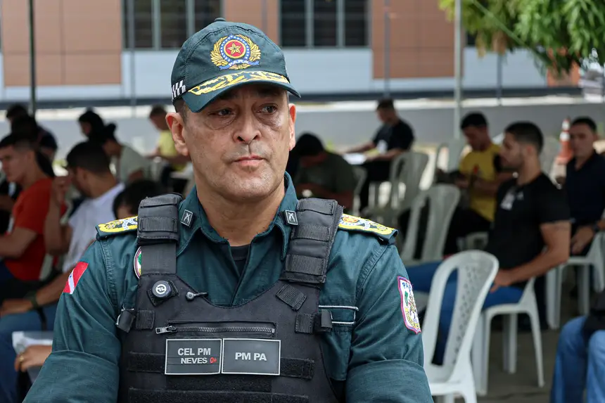 Comandante geral PMPA, Cel. Sérgio Neves <div class='credito_fotos'>Foto: Bruno Cecim / Ag. Pará &nbsp;&nbsp;|&nbsp;&nbsp; <a href='/midias/2026/originais/20260504122807-GF00027005-F00517968.jpg' download><i class='fa-solid fa-download'></i> Download</a></div>