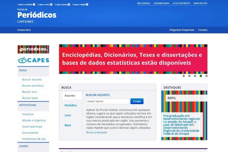 notícia: Acesso ao Portal de Periódicos da Capes é ampliado