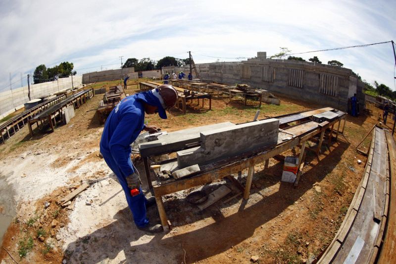 notícia: Obra da nova Cadeia Pública de Parauapebas atinge 50% de execução 