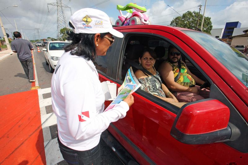 notícia: Avenida Independência recebe ação educativa para prevenir acidentes