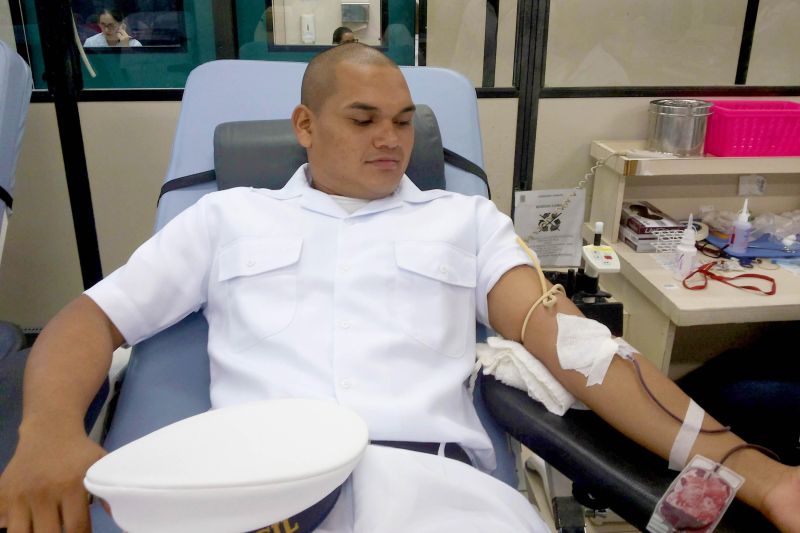 notícia: Hemopa recebe militares da Marinha e funcionários da Assembleia Legislativa