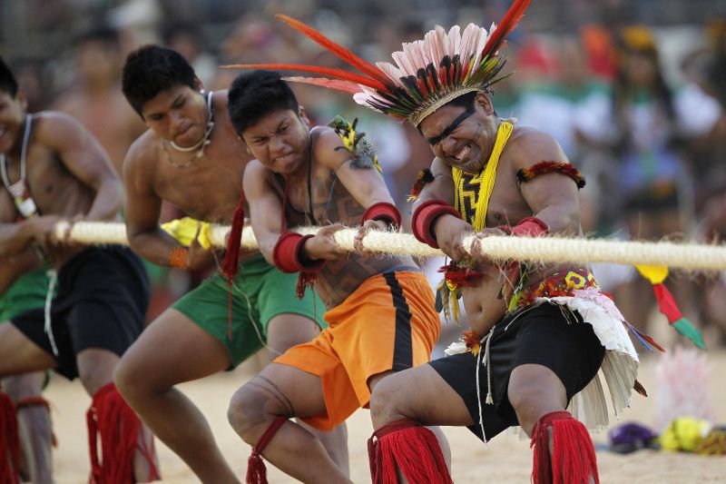 notícia: Jogos Mundiais Indígenas seguem com demonstrações de modalidades tradicionais