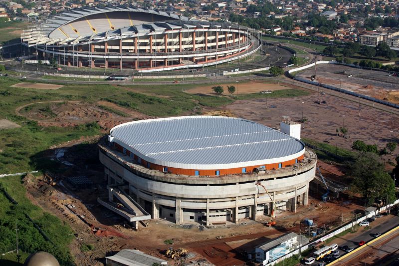 notícia: Obra do Ginásio Poliesportivo do Mangueirão chega a 95%