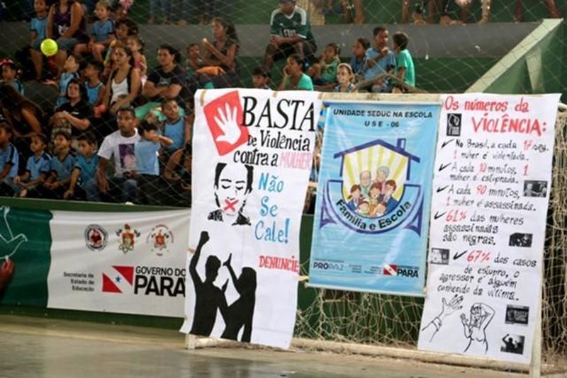 notícia: Crianças da rede estadual do ensino aprendem sobre violência contra a mulher