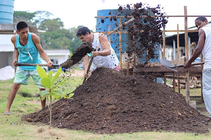 O cultivo de hortaliças e o manejo com a terra são formas de ressocialização oferecida para 20 internos custodiados na Central de Triagem Metropolitana II (CTM II), em Ananindeua, que participam de um curso de Horticultura promovido pelo Serviço Nacional de Aprendizagem Rural (Senar), em parceria com a Superintendência do Sistema Penitenciário do Estado (Susipe). O objetivo é preparar e qualificar os internos da unidade para o mercado de trabalho.
FOTO: Veloso Jr/ ASCOM SUSIPE
DATA: 13.11.2018
SANTA IZABEL - PARÁ
<div class='credito_fotos'>Foto: Veloso Junior / Ascom Susipe | <a href='/midias/2018/originais/167524d9-63c1-4b11-bf1d-3af29f8d6e45.jpg' download><i class='fa-solid fa-download'></i> Download</a></div>