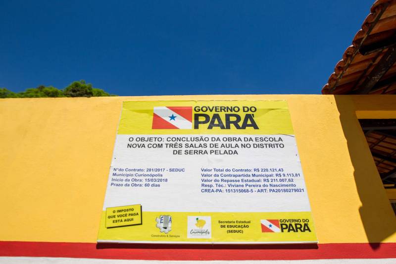 Aos poucos, a paisagem de Serra Pelada – que já foi o maior garimpo a céu aberto do planeta e hoje é distrito de Curionópolis, município do sudeste paraense - começa a se modificar. A poeira intensa, típica de estradas de chão, vai paulatinamente dando lugar à camada de asfalto, que pela primeira vez chega a Curiónópolis, conhecido mundialmente pela corrida do ouro e pelo formigueiro humano nos anos 1980, eternizado pelo olhar do fotógrafo Sebastião Salgado. O ouro não é mais explorado na região, mas Serra Pelada ainda é uma cidade de garimpeiros. São eles que residem e povoam as ruas, que parecem ter parado no tempo. Foram esses trabalhadores que fizeram a localidade crescer, que formaram famílias e criaram filhos nascidos no local, fincando raízes, criando identidade, sonhando com a volta da exploração do ouro, cada vez mais distante. Mas até esse cenário vem se transformando. Na foto, Escola Estadual de Ensino Médio Joaquina Diamantina.

FOTO: ASCOM / PREFEITURA DE CURIONÓPOLIS
DATA: 08.06.2018
CURIONÓPOLIS - PARÁ <div class='credito_fotos'>Foto: ASCOM / PREFEITURA DE CURIONÓPOLIS   |   <a href='/midias/2018/originais/29dd576d-0b19-41c3-8ea7-7073ef91f712.jpg' download><i class='fa-solid fa-download'></i> Download</a></div>