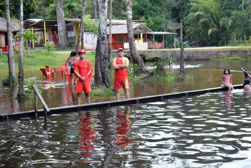 Quarenta e um municípios e 56 balneários receberam o efetivo do Corpo de Bombeiros Militar do Pará (CBMPA) no feriado prolongado. Mais de 400 militares estiveram trabalhando para manter a segurança durante a “Operação Semana Santa”, oferecendo ao público atendimentos básicos, serviços de prevenção balneária (guarda-vidas e operação nas rodovias), atendimento pré-hospitalar, serviços de resgate e combate a incêndio. A corporação registrou baixo fluxo de banhistas neste domingo de Páscoa nas praias da Ilha de Mosqueiro. A praia do Paraíso, que costuma receber um público familiar, teve uma movimentação tranquila. “Não houve nenhuma ocorrência, somente orientações aos banhistas”, explicou o sargento Lobo, que estava coordenando a equipe de guarda-vidas no local. Na foto, movimentação de banhistas no balneário de Santa Rosa, em Vigia.
FOTO: ASCOM / CBMPA
DATA: 01.04.2018
VIGIA - PARÁ <div class='credito_fotos'>Foto: Ascom CBMPA | <a href='/midias/2018/originais/3ac699fc-2dd3-4d7f-811b-61fc7ea613d5.jpg' download><i class='fa-solid fa-download'></i> Download</a></div>