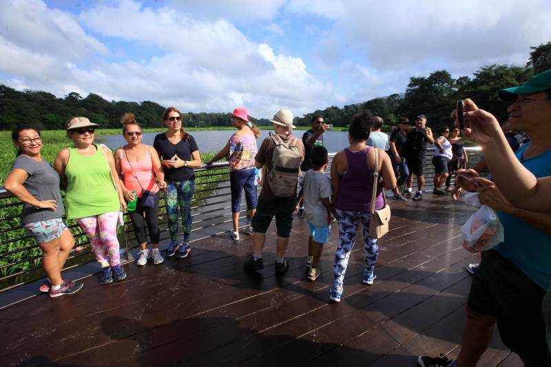Uma reabertura feita a milhares de mãos. A fita inaugural colocada no inicio da trilha principal do Parque do Utinga foi rompida por mais de cinco mil pessoas ansiosas pelo inicio da caminhada, marcando o segundo dia da programação de reabertura do mais novo espaço paraense de lazer e interatividade com a natureza.
FOTO: MÁCIO FERREIRA / AG. PARÁ
DATA: 17.03.2018
BELÉM - PARÁ <div class='credito_fotos'>Foto: MÁCIO FERREIRA/ AG. PARÁ | <a href='/midias/2018/originais/40d21008-f747-4691-9fe9-2b487810529f.jpg' download><i class='fa-solid fa-download'></i> Download</a></div>