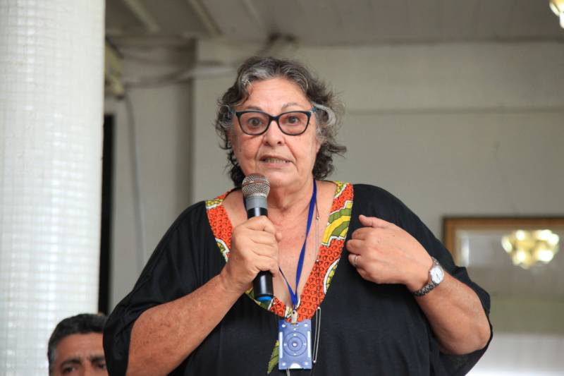 Com debates sobre representatividade, violência e racismo contra populações de matriz africana, quilombolas e indígenas, a IV Conferência Estadual de Promoção da Igualdade Racial foi aberta nesta terça-feira, 27, no Hotel Gold Mar, em Belém. Adelina Braglia (foto), do Núcleo de Apoio às Populações Indígenas e Quilombolas (Nupinq), vinculado à Casa Civil do Governo do Pará, conta que a sociedade brasileira foi construída com uma mentalidade racista, mas reconhece que houve avanços na luta por direitos.
FOTO: WAGNER ALMEIDA / ASCOM SEJUDH
DATA: 27.03.2018
BELÉM - PARÁ
<div class='credito_fotos'>Foto: Wagner Almeida/ Ascom Sejudh | <a href='/midias/2018/originais/4a047081-582f-4ddd-a6c9-361dfe62d469.jpg' download><i class='fa-solid fa-download'></i> Download</a></div>