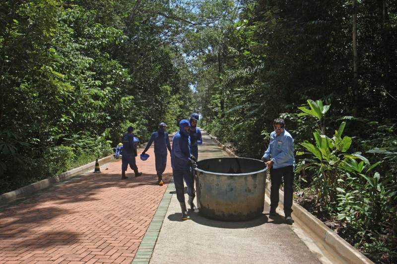 Com uma área equivalente a 1340 campos de futebol (1.340 hectares) o Parque Estadual do Utinga possui uma fauna exuberante com mais de 200 espécies de aves registradas e a maior biodiversidade de peixes em parques em todo o mundo com 90 espécies de peixes catalogadas.
FOTO: IGOR BRANDÃO / AG. PARÁ
DATA: 03.03.2018
BELÉM - PARÁ <div class='credito_fotos'>Foto: IGOR BRANDÃO / AG. PARÁ | <a href='/midias/2018/originais/53bf790b-7bdb-4231-8538-76a44e58a901.jpg' download><i class='fa-solid fa-download'></i> Download</a></div>