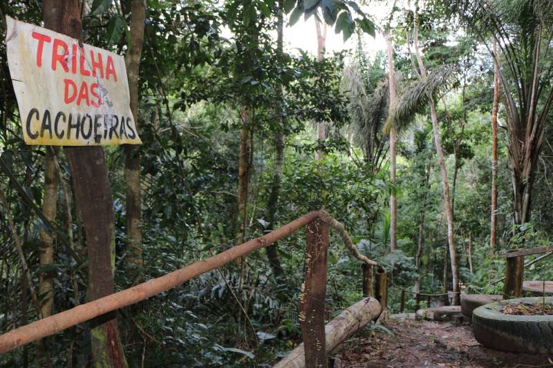Uma viagem a trabalho para a Região do Xingu, no oeste do Pará, pode ser uma boa ocasião para conhecer belas paisagens, com trilhas, cachoeiras e cavernas guardadas entre a imensidão verde da floresta. Se for neste período do ano melhor ainda, pois a frequência de chuvas aumenta o volume de água das cachoeiras, deixando o cenário mais exuberante e ideal para um mergulho, com o devido registro para exibir aos amigos nas redes sociais. Na foto, a trilha da cachoeiras.
FOTO: WILSON SOARES
DATA: 21.04.2018
BRASIL NOVO - PARÁ <div class='credito_fotos'>Foto: WILSON SOARES | <a href='/midias/2018/originais/862192d7-51e4-41f9-bce7-f523b79a0df6.jpg' download><i class='fa-solid fa-download'></i> Download</a></div>