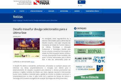 notícia: Desafio InovaTur divulga seleção da última fase 
