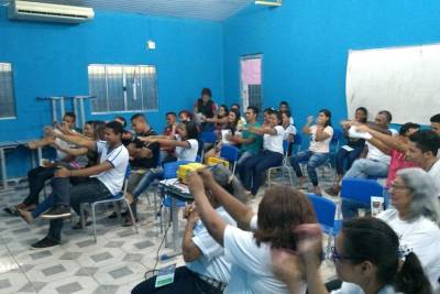 notícia: Equipe de educação do Detran desenvolve ação em Baião