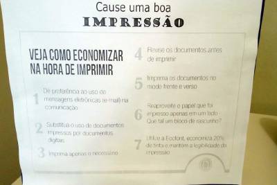 notícia: Procuradoria diminui em mais de 40% o consumo de papel