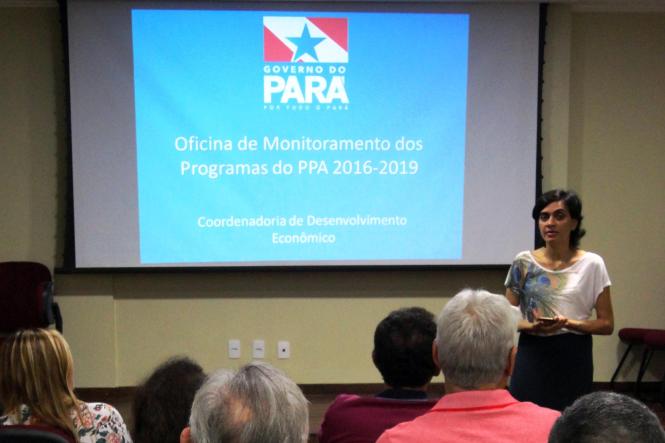 A Secretaria de Estado de Planejamento e Administração deu início, na manhã desta segunda-feira (11), ao ciclo de Oficinas de Monitoramento e Avaliação de Programas que compõem o Plano Plurianual (PPA) de 2016-2019. Nesta fase, os diversos órgãos da administração pública avaliarão a execução dos indicadores, das metas regionalizadas e das ações referentes ao 3º quadrimestre de 2018, encerrando o exercício do ano anterior.

FOTO: ASCOM SEPLAN
DATA: 11.02.2019
BELÉM - PARÁ <div class='credito_fotos'>Foto: Ascom Seplan   |   <a href='/midias/2019/originais/1b8d90d5-1ed0-493e-ae0c-74ef65d9f4e0.jpg' download><i class='fa-solid fa-download'></i> Download</a></div>