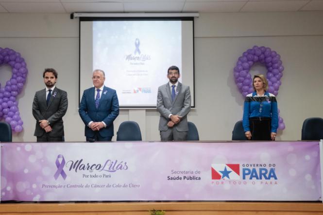 Gestões dos 144 municípios paraenses já estão convocadas a mobilizar mulheres adultas para a adesão ao exame preventivo a fim de detectar, o quanto antes, lesões que podem se transformar num câncer de colo de útero. Essa orientação é o mote da campanha “Março Lilás por todo o Pará”, que a Secretaria de Estado de Saúde Pública (Sespa) acaba de lançar a fim de combater a principal causa de morte por câncer de mulheres no Pará e como parte da programação do governo do Estado, em alusão ao mês da mulher.

FOTO: RICARDO AMANJÁS / AGÊNCIA PARÁ
DATA: 12.03.2019
BELÉM - PA <div class='credito_fotos'>Foto: Ricardo Amanajás / Ag. Pará   |   <a href='/midias/2019/originais/2255be64-5ecd-409a-a468-f4000594dd69.jpg' download><i class='fa-solid fa-download'></i> Download</a></div>