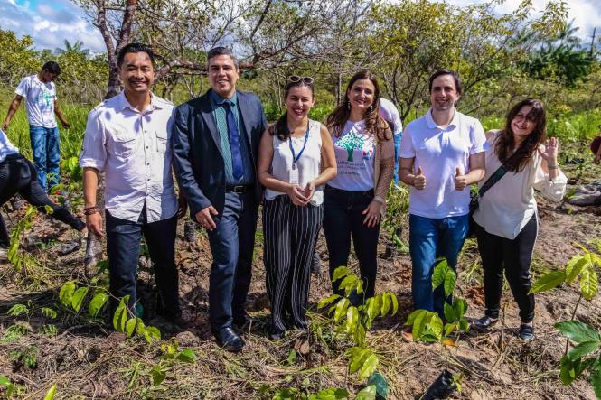Trezentas e cinquenta mudas de árvores foram plantadas, na manhã desta sexta-feira (29), no Parque Estadual do Utinga, durante mais uma atividade da programação da Semana da Festa Anual das Árvores, iniciada no último dia 25. O evento é promovido pelo Instituto de Desenvolvimento Florestal e da Biodiversidade do Estado do Pará (Ideflor-BIO) e conta também com palestras e trilhas ecológicas voltadas à educação e conscientização ambiental.

FOTO: MAYCON NUNES / AGÊNCIA PARÁ
DATA: 29.03.2019
BELÉM - PA <div class='credito_fotos'>Foto: Maycon Nunes / Ag. Pará   |   <a href='/midias/2019/originais/4d318866-6111-4f2a-8a74-eb1b8d3f5a5b.jpg' download><i class='fa-solid fa-download'></i> Download</a></div>
