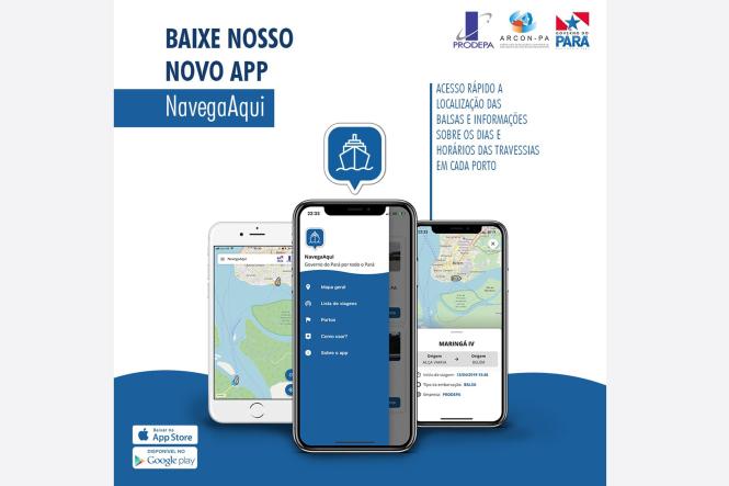 O governo do Estado, através da Empresa de Tecnologia da Informação e Comunicação do Estado do Pará (Prodepa) lança nesta quinta-feira (18) o aplicativo “NavegaAqui’ para os usuários das embarcações que fazem a travessia entre os portos de Belém e Barcarena.

FOTO: ASCOM / PRODEPA
DATA: 16.04.2019
BELÉM - PARÁ <div class='credito_fotos'>Foto: Ascom Prodepa   |   <a href='/midias/2019/originais/5046e688-f6ea-49b9-91a7-9b50d8eda14f.jpg' download><i class='fa-solid fa-download'></i> Download</a></div>