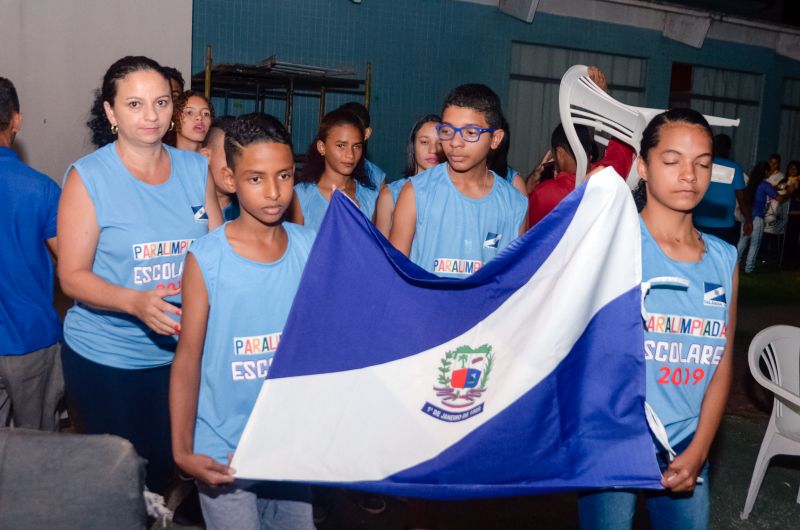 Abertura do 12º Jogos Paraolímpicos Estudantis de 2019 <div class='credito_fotos'>Foto: Eliseu Dias / Ascom Seduc   |   <a href='/midias/2019/originais/5265_aberturadosjogosparaolimpicosescolares-eliseudias8.jpg' download><i class='fa-solid fa-download'></i> Download</a></div>