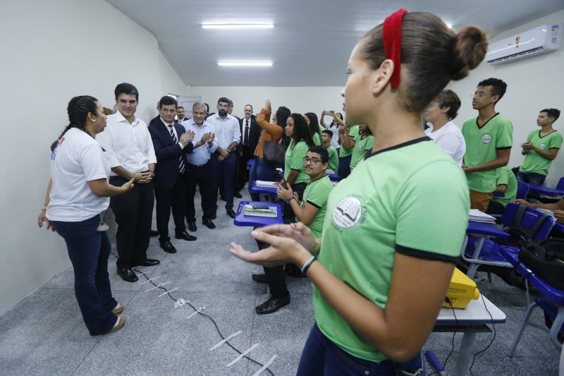  segundo compromisso da visita do ministro Sérgio Moro a Belém, na tarde desta segunda-feira (7), foi uma visita ao Instituto de Ensino de Segurança Pública do Pará (Iesp), no município de Marituba. <div class='credito_fotos'>Foto: Marcelo Seabra / Ag. Pará   |   <a href='/midias/2019/originais/5548_4ac55e12-eb3a-2a76-b9f2-3b2465364b9d.jpg' download><i class='fa-solid fa-download'></i> Download</a></div>