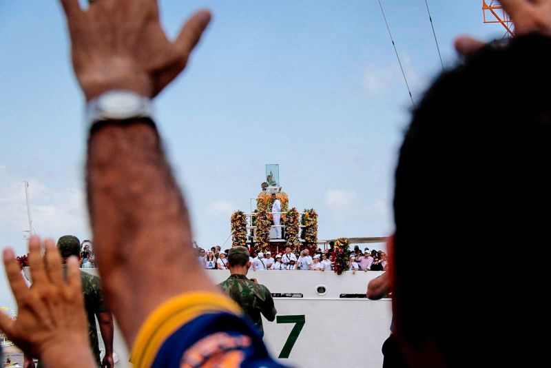 Encerramento Romaria Fluvial - Escadinha <div class='credito_fotos'>Foto: Ricardo Amanajás / Ag. Pará   |   <a href='/midias/2019/originais/5570_724f7083-5f1a-7434-31a6-1adfa7862835.jpg' download><i class='fa-solid fa-download'></i> Download</a></div>