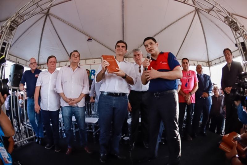Depois de ter as obras paralisadas por quase dois anos pela gestão anterior, a nova unidade penitenciária em Parauapebas, município do sudeste paraense, já está em pleno funcionamento. <div class='credito_fotos'>Foto: Marco Santos / Ag. Pará   |   <a href='/midias/2019/originais/5680_4368f309-54e4-3424-ab69-9501cc9a31de.jpg' download><i class='fa-solid fa-download'></i> Download</a></div>