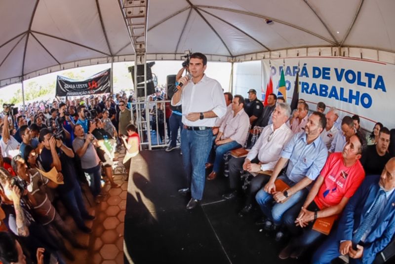 Depois de ter as obras paralisadas por quase dois anos pela gestão anterior, a nova unidade penitenciária em Parauapebas, município do sudeste paraense, já está em pleno funcionamento. <div class='credito_fotos'>Foto: Marco Santos / Ag. Pará   |   <a href='/midias/2019/originais/5680_f6277a8f-2f8f-71f8-c841-5c350fde0705.jpg' download><i class='fa-solid fa-download'></i> Download</a></div>