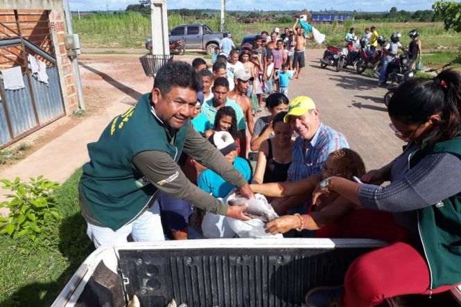Mais de nove mil metros de malhas de pesca, sete amarradores, sete telões e uma arma caseira foram apreendidos durante a Operação Semana Santa, na região do Mosaico Lago de Tucuruí, no sudeste paraense.

FOTO: ASCOM / IDEFLOR-PA
DATA: 20.04.2019
TUCURUI - PARA <div class='credito_fotos'>Foto: ASCOM / IDEFLOR   |   <a href='/midias/2019/originais/76d7c132-8765-4f5e-a32e-6d746018f161.jpg' download><i class='fa-solid fa-download'></i> Download</a></div>