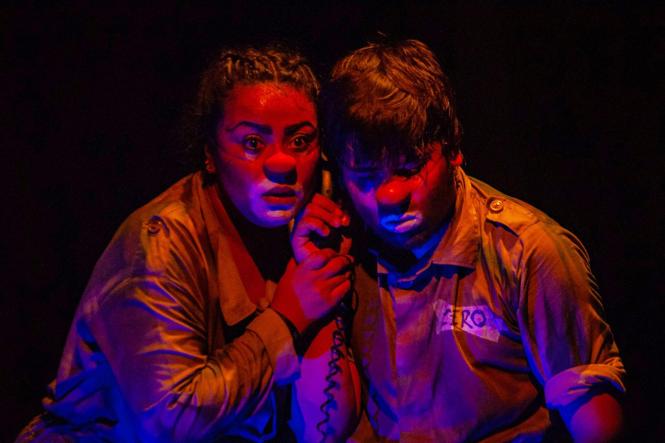 Trazendo a linguagem do palhaço para discutir questões relativas à humanidade ou a falta dela nos conflitos armados, o Grupo Teatro Variete apresenta, nesta quinta-feira (28), às 17h, no Teatro Gasômetro, dentro da 1ª Mostra de Teatro "Nilza Maria", promovida pelo Governo do Pará, por meio da Secretaria de Estado de Cultura (Secult).

FOTO: ASCOM / SECULT
DATA: 28.03.2019
BELÉM - PA <div class='credito_fotos'>Foto: ASCOM / SECULT   |   <a href='/midias/2019/originais/844abb3f-93d7-4cd8-aa92-291d476f85fc.jpg' download><i class='fa-solid fa-download'></i> Download</a></div>