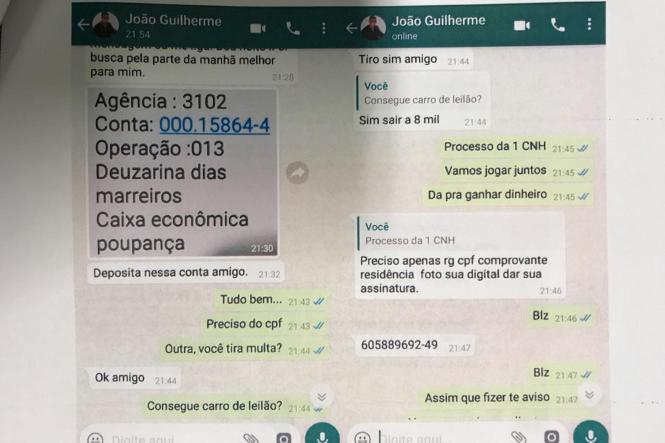 O nome e a foto do diretor-geral do Departamento de Trânsito do Estado (Detran), João Guilherme Macedo, estão sendo usados em golpe aplicado pelo WhatsApp. Os golpistas enviam mensagens para números diversos e oferecem serviços como isenção de multas e facilitação do processo de habilitação usando conta corrente em nome de Deuzarina Dias Marreiro.

FOTO: DIVULGAÇÃO / ASDECOM DETRAN PARÁ
DATA: 01.02.2019
BELÉM - PARÁ
 <div class='credito_fotos'>Foto: ASCOM DETRAN   |   <a href='/midias/2019/originais/cdc9a443-3a5a-4b63-815a-258e2f22f044.jpg' download><i class='fa-solid fa-download'></i> Download</a></div>