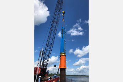 galeria: Cravação de estacas da ponte rio Moju deve ser concluída em 20 dias