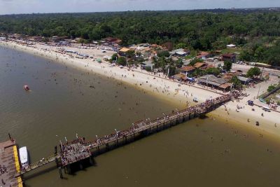 notícia: Praias de Barcarena recebem ações de prevenção do Corpo de Bombeiros