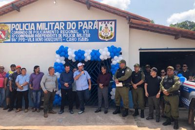 notícia: PM entrega viatura e inaugura novo Posto Policial Destacado na vila de Novo Horizonte