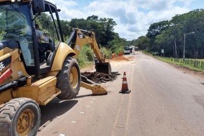 notícia: Transporte: governo do Estado inicia obras de recuperação da PA-140