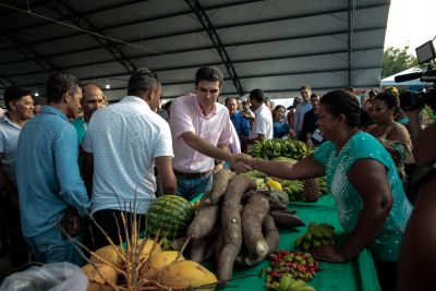 notícia: Em Água Azul do Norte, Estado inaugura feira coberta e entrega Transcanadá recuperada