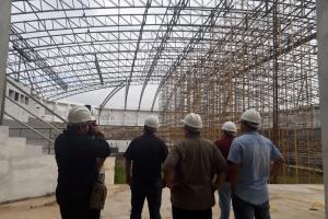 notícia: Ginásio Poliesportivo de Santarém deve ser concluído em 120 dias
