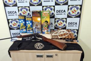 galeria: Policiais civis da DECA de Marabá apreendem armas em fazenda ocupada em Itupiranga