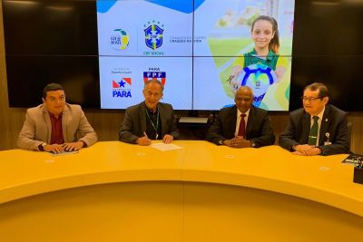 notícia: Seel e CBF assinam termo de cooperação para implantar o projeto "Gol do Brasil"