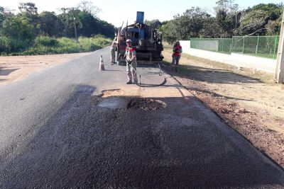 notícia: Setran executa obras em quatro rodovias da região do Baixo Amazonas