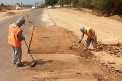 notícia: Setran mantém obras de manutenção em quatro rodovias no nordeste do PA