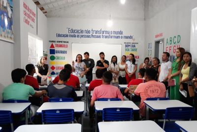 notícia: Sala de aula é inaugurada em presídio de Mocajuba 