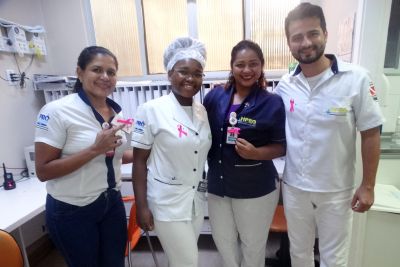 notícia: Hospital Galileu incentiva profissionais de saúde a fazerem o autoexame
