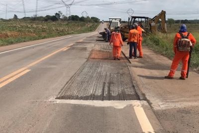 notícia: Setran inicia obras de reconstrução de 164 km da Rodovia PA-150