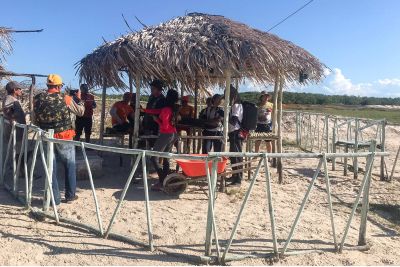 notícia: Força-tarefa atua em Augusto Corrêa no monitoramento de manchas de óleo