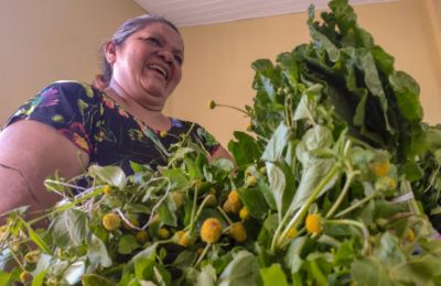 notícia: Famílias carentes recebem hortaliças produzidas por internos da Susipe
